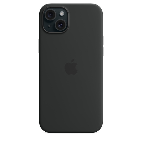 Чехол Apple iPhone 15 Plus Silicone Case MagSafe Black силиконовый черного цвета