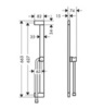 Hansgrohe Pulsify 24404670 E Unica Душевой гарнитур, штанга 65 см, черный матовый