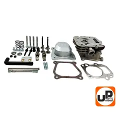 Головка цилиндра UNITED PARTS в сборе 152/154F (ПОЛНЫЙ КОМПЛЕКТ, шпильки, клапанная крышка, прокладки, детали головки цилиндра)