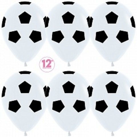 Воздушные шары футбол белые