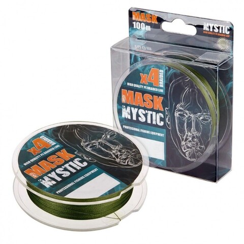Купить шнур плетеный Akkoi Mask Mystic X4 0,14мм 100м Deep Green MM4DG/100-0,14