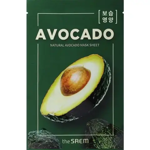 SAEM Маска для лица The Saem Natural Avocado Mask Sheet