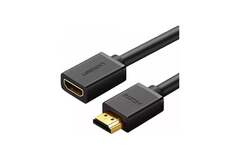 Кабель UGREEN HD107 (10140) HDMI 4K Male to Female Cable, 0,5м, черный