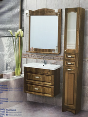 Шкаф зеркальный Классика 800, дуб