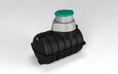 Емкость пищевая ЭкоПром Подземная U 2000 л. горизонтальная (131x222x200см;черный) - арт.555642