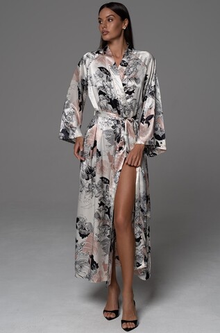 Длинный шелковый халат Mia Amore Trinity (70% натуральный шелк)