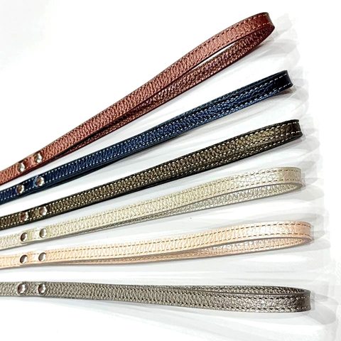 9307 Поводок кожаный "Перламутр" / PREMIUM