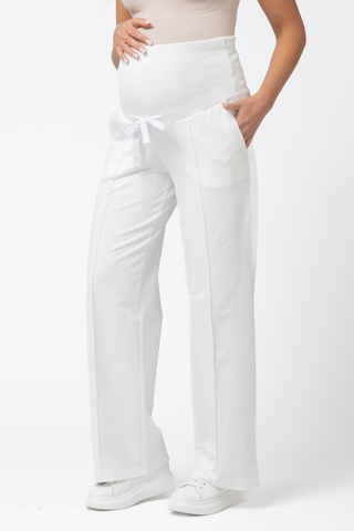 Спортивные брюки для беременных 15828 молочный