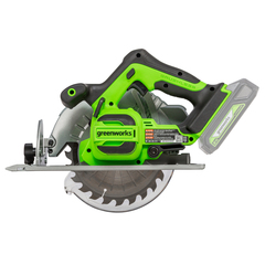 Циркулярная пила Greenworks GD24CSK5 24V аккумуляторная, с АКБ 5 А/ч и ЗУ