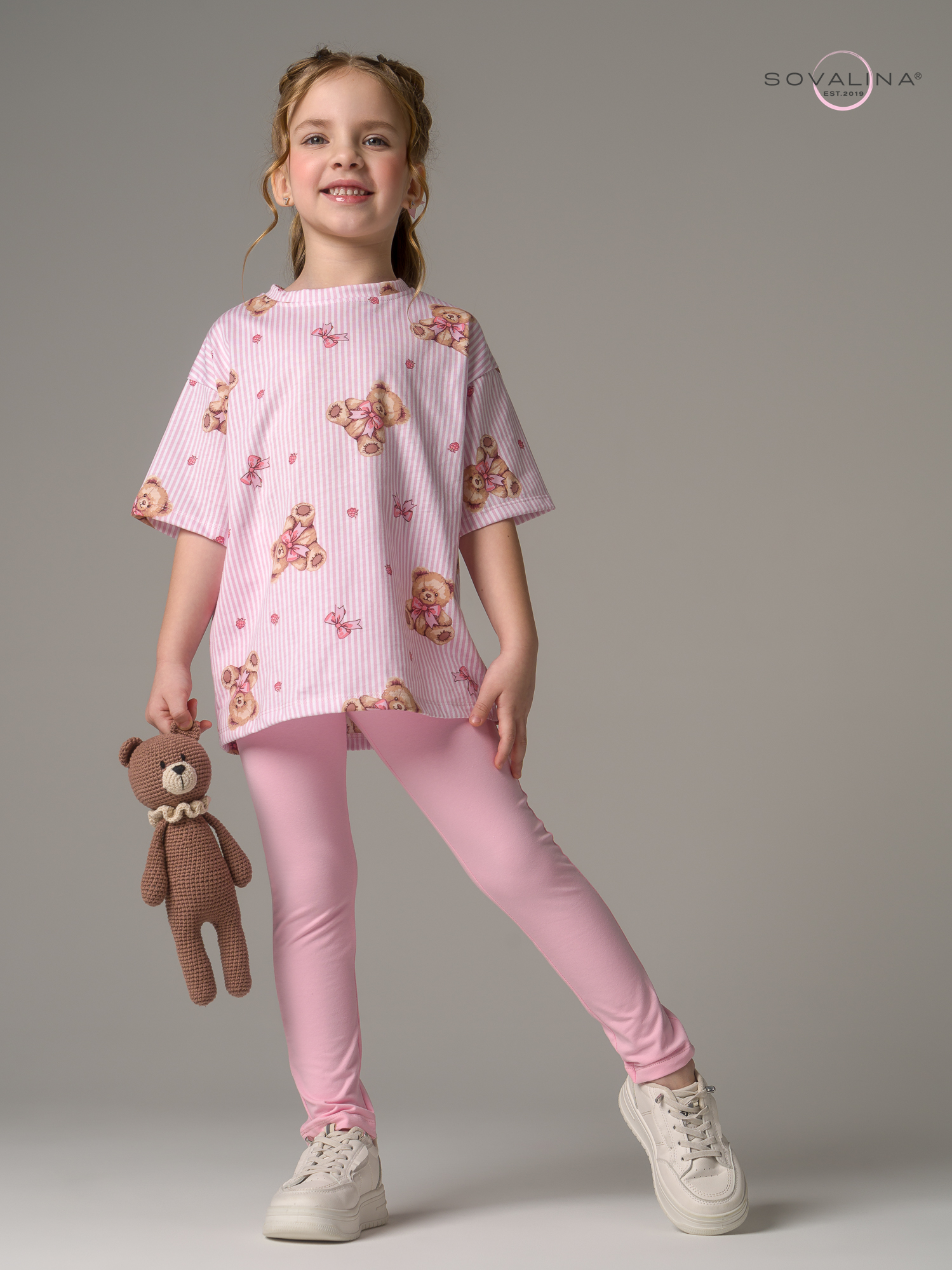 Костюм Мун мишки с бантиком-роза