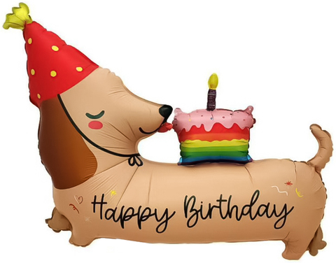 К Фигура, Таксик с кексиком, 37''/94 см, 1 шт.