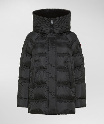 Peuterey Пуховик теплый с пушистой меховой оторочкой по капюшону