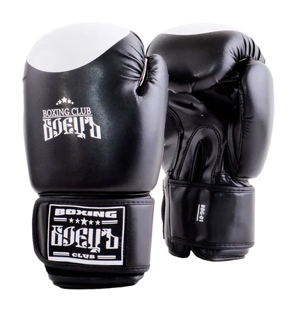 Боксерские перчатки БоецЪ BBG-01 черные, 4 унций