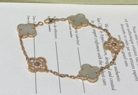 Винтажный браслет Van Cleef & Arpels Alhambra, 5 мотивов