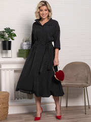 Платье Доминанта НЬЮ (черное/горох) П15242-16М LT Collection