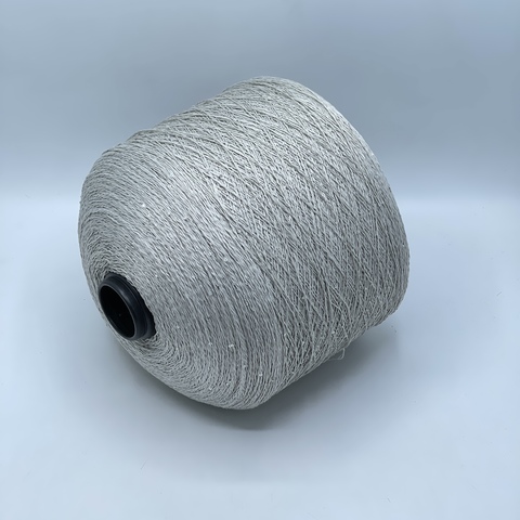 Бобинная пряжа, Linette Pailletes, 450м, 80% Лен, 20% Полиэстер(пайетка), Морозные узоры+пайетка. 39376