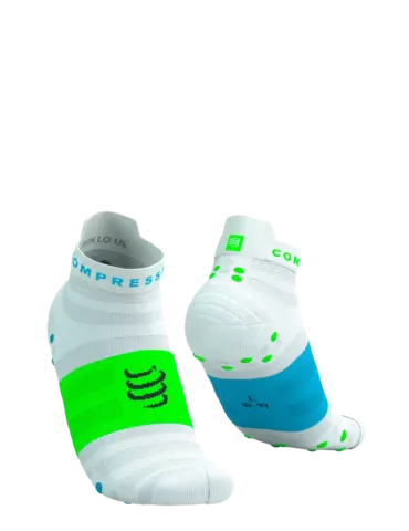 Носки Pro Racing Socks v4.0 Ultralight Run Low White norse blue neon green