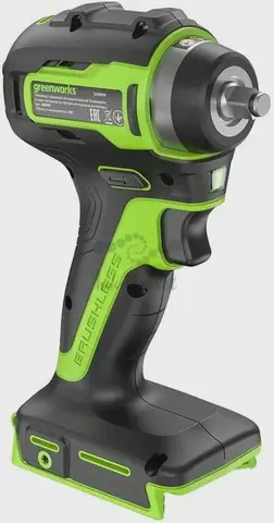 Гайковерт ударный аккумуляторный Greenworks G24IW200, 24V, б/щет, 3/8'', 200Нм, 1х2Ач, ЗУ, кор (3803607CUA)