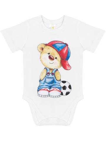 Боди с коротким рукавом "Мишка с мячиком"