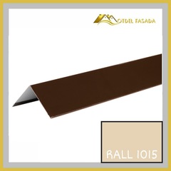 Планка угла внешнего простая 10*75*75*10 RALL 1015-светлая слоновая кость 2м