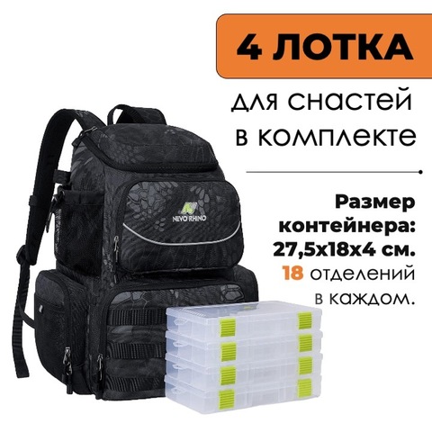 Картинка рюкзак рыболовный Nevo Rhino 9106-NW Camo black - 7