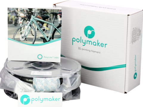 Пластик для 3D-принтера PolyMaker PolyLite ABS, 1.75 мм, 1 кг, Черный