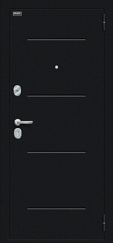 Теплая дверь входная Браво R-2 Техно, 2 замка, 1,2 мм металл, (черный букле+сноу мелинга) #2