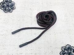 Шнур, ш. 4 мм, L 135 см, бордовый меланж