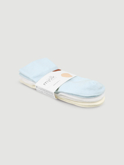 Носки детские с отворотом Mjölk Blue/White/Ecru, сет из 3х