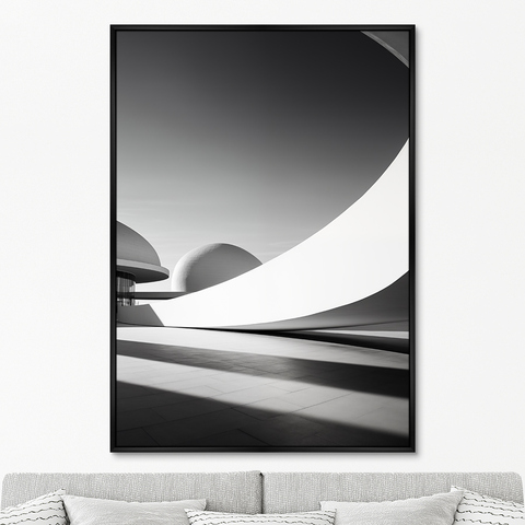 ArtNoMore - Репродукция картины на холсте Architecture, curves of large arches, No 1, 2024г.