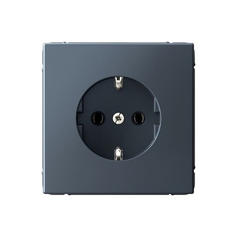 Розетка электрическая 2К+З 16А 250 В. Цвет Грифель. Systeme electric серия ArtGallery. GAL000743S