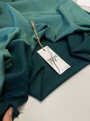 Костюмная однотонная шерсть с мохером с выраженной диагональю (Balenciaga, 70%шерсть/30%мохер, Еловый изумруд, 150, 382 гр/м2)