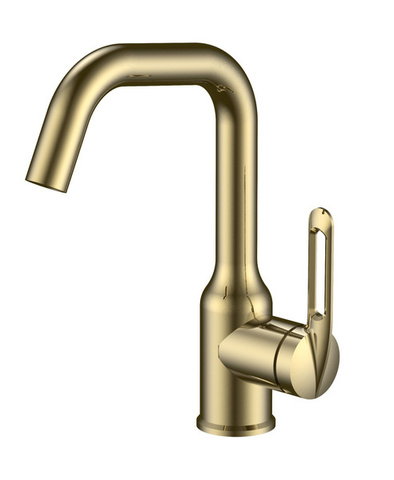 Смеситель для раковины Haiba HB 10825-5 нержавеющая сталь золото