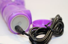 Фиолетовый виброкомпьютер с ротацией и режимом Up&Down - 23,5 см. - 