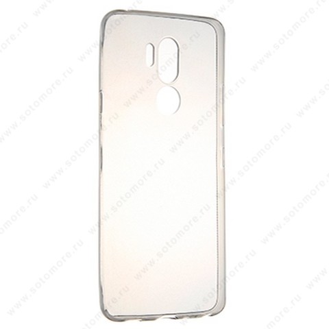 Накладка силиконовая ультра-тонкая для LG G7 черная (прозрачная)