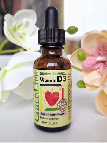 Витамин D3, ChildLife, Essentials (29,6 мл)