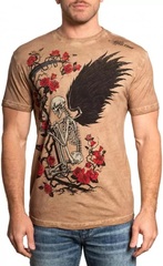 Футболка Affliction WINGED REAPER SAND