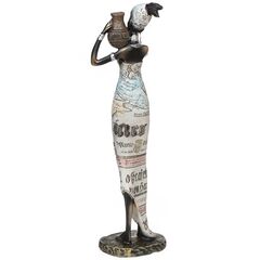 Фигурка декоративная Африканка в белом платье, 34 см, Y6-2101