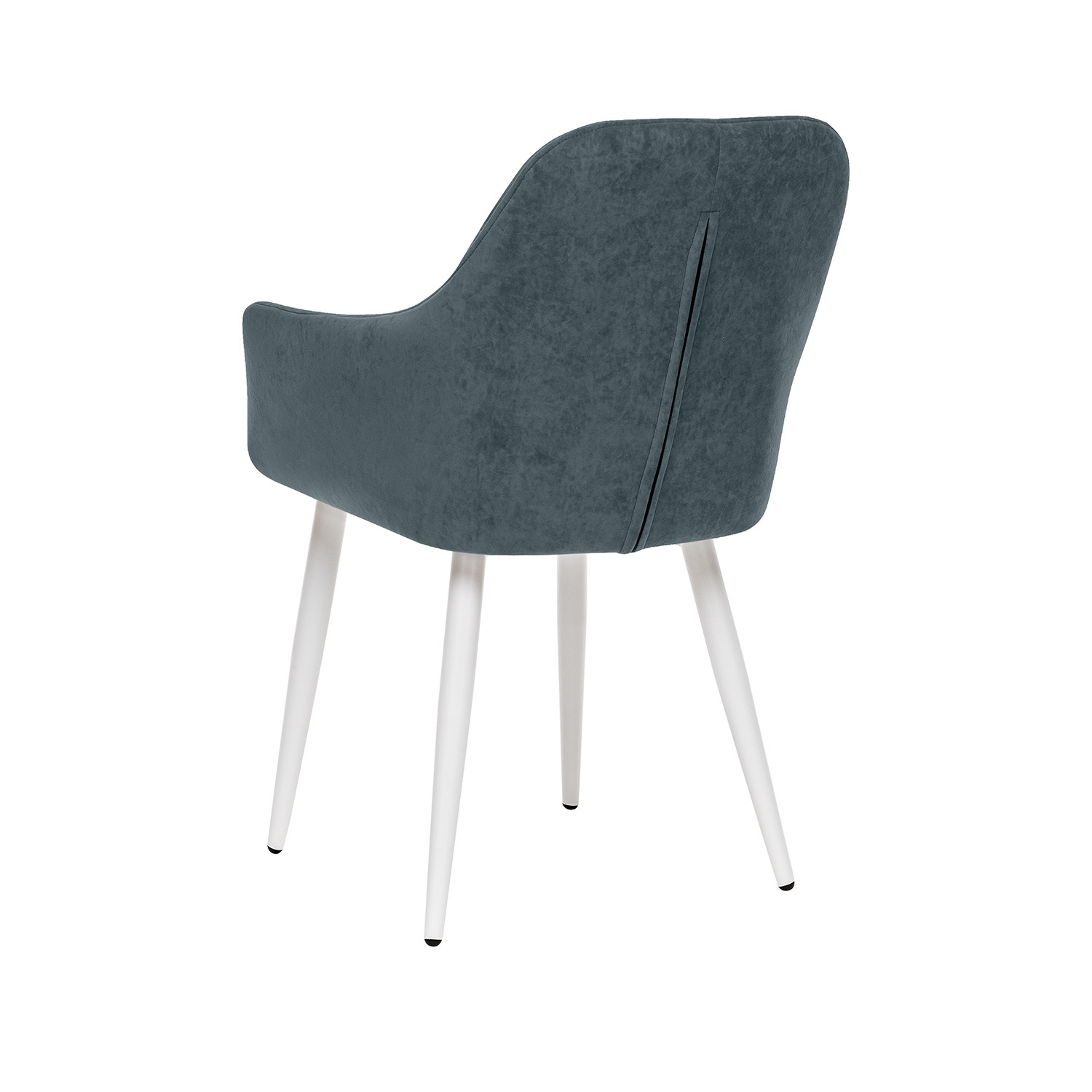 Стул с подлокотниками Leset Слим, каркас Белый, велюр Темно-зеленый, фото 5