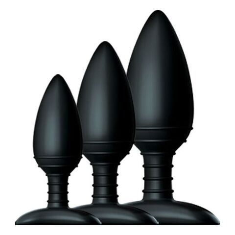 Набор из 3 черных анальных втулок NEXUS BUTT PLUG TRIO SET - Nexus Range E29744