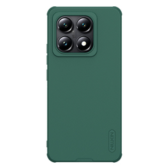Усиленный чехол зеленого цвета (Dark Green) от Nillkin для Xiaomi 14T, серия Super Frosted Shield Pro