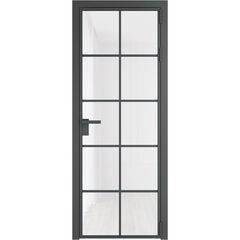 Алюминиевая дверь 4AG серая ночь остеклённая