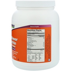 Now Foods, Подсолнечный лецитин, чистый порошок, 1 фунт(454 г)