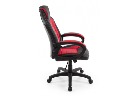 Офисное кресло для персонала и руководителя Компьютерное Kadis темно-красное / черное 62*62*100 Черный пластик /Черный / красный