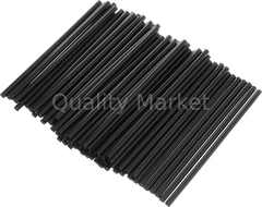 Трубочки 8*240 мм черные без гофры 23уп*250шт (5750шт)