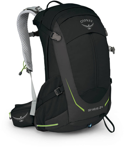 Картинка рюкзак туристический Osprey Stratos 24 Black - 1