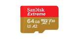 microSDXC 64GB SanDisk Class 10 UHS-I A2 C10 V30 U3 Extreme (SD адаптер) 160MB/s