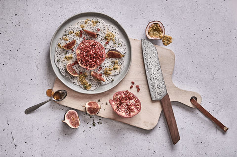 Нож кухонный Victorinox Swiss Modern Santoku Damast LE 2020, 17 sm, Brown  (6.9050.17J20)