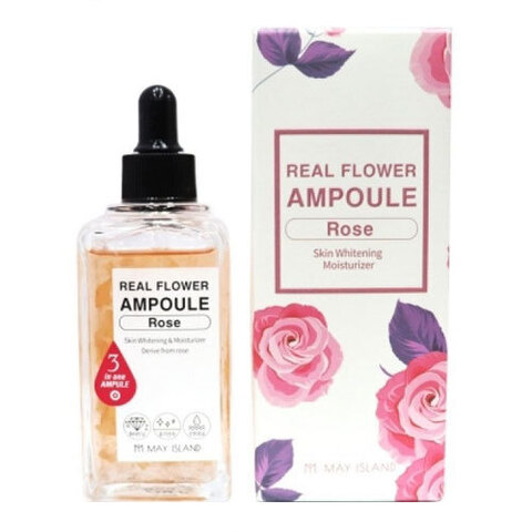 May Island Real Flower Ampoule Rose - Сыворотка осветляющая с лепестками розы