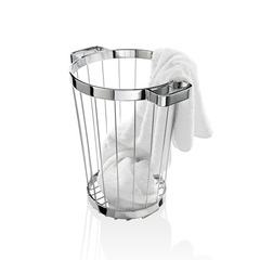 Decor Walther DW 222 0612600 Корзина для полотенец/белья 27x39.5см, напольная, цвет: хром фото